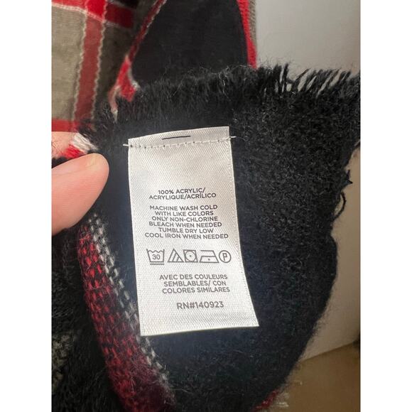 Loft Plaid Poncho One Size - Picture 3 of 4